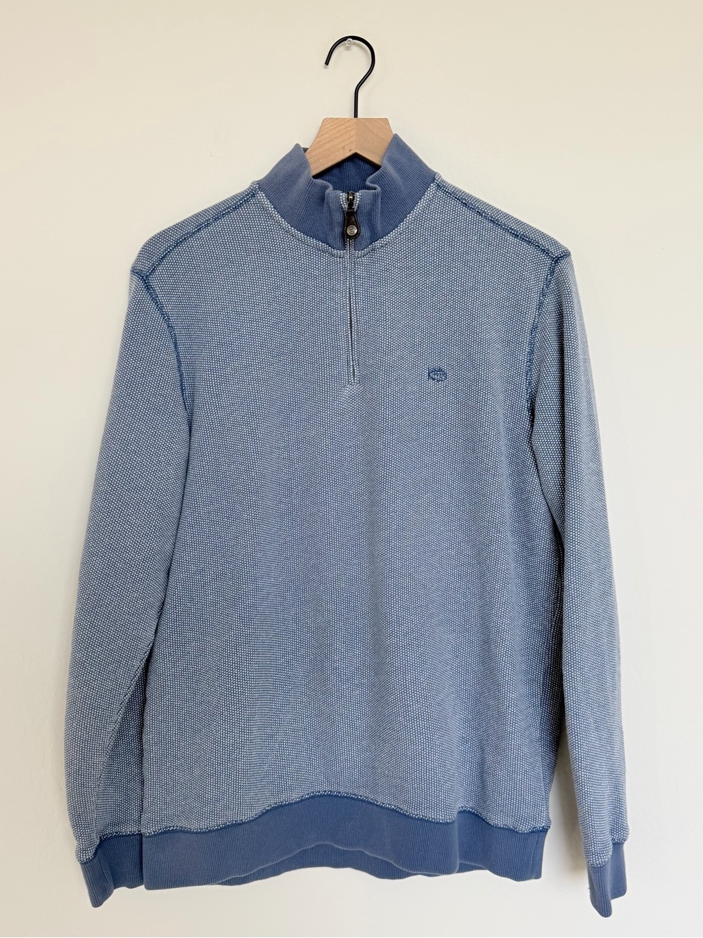 Southern Tide Men's Dusty Blue Half-Zip Sweater